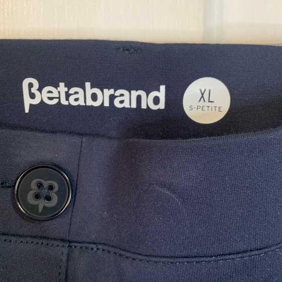 BETABRAND Women’s Straight Leg Dark Navy Dress Pant Pants W-203 Size XL Petite - Picture 7 of 8